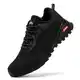 Kricely Traillaufschuhe Herren Leicht Atmungsaktiv Wanderstiefel rutschfest Laufschuhe Outdoor Fitness Straßenlaufschuhe（Schwarz 41）