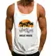 HOTCAT Tank Top Herren Tanktop Tankshirt T-Shirt mit Print Unterhemden Ärmellos Weste Muskelshirt Tank top Herren Sommer Print Palmen Beach