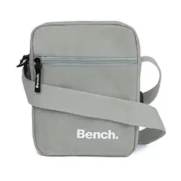 Bench Unisex Umhängetasche - Schultertasche für Damen und Herren, Handtasche, Messenger Bag, Crossbody-Tasche, Hüfttasche, Ideal für Alltag und Reisen, hellgrau, 23 x 17 x 8 cm