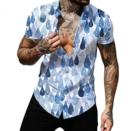 Hemd Herren Herrenbluse Hemd Stretch-Baumwolle Bluse Freizeithemd Klassische Casual Urlaubs Trend großes lässiges T-Shirt für Party Geburtstage Arbeit große größe