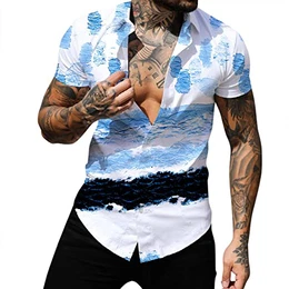 Hemd Herren Herrenbluse Hemd Stretch-Baumwolle Bluse Sports Shirt Trainingsshirt Funky Freizeithemden für Streetwear Günstige Vintage große größe