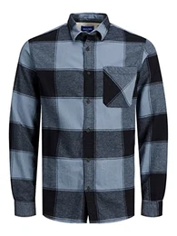 Herren Freizeit Hemd JOROWEN Check Comfort Fit XS S M L XL XXL, Größe:M, Farbe:Navy Blazer 12215467