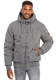 Herren Winterjacke (S-3XL) mit Kapuze - Teddyfleece innen komplett, Winddicht, Warme Jacke Männer - AS-320 DGrau Medium