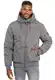ALESSANDRO SALVARINI Herren Winterjacke (S-3XL) mit Kapuze - Teddyfleece innen komplett, Winddicht, Warme Jacke Männer - AS-320 DGrau Medium