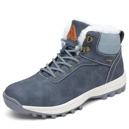 Winterschuhe Herren Gefüttert Winterstiefel Damen Winterboots Rutschfest Wanderschuhe Winter Boots Wasserdicht Trekkingschuhe Schneestiefel Dunkelblau,Gr.43