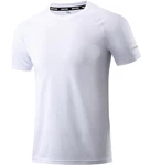 3er Pack Herren Sport T-Shirts Funktionsshirt Laufshirt Kurzarm Schnelltrocknend Atmungsaktiv Fitness Trainingsshirt (3P) Weiß