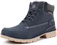 Gaatpot Herren Winterschuhe Warmfutter Gefüttert Schneestiefel Kurzschaft Stiefel Flache Rutschfest Trekkingschuhe Winter Schneeboot DunkelBlau 43EU