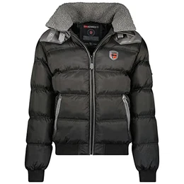 warme Winterjacke Designer Herren Winter Stepp Jacke (M, Schwarz/dunkel Grau)