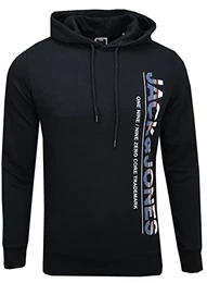 Herren Kapuzenpullover Sweat Hoodie, Schwarz / Black , M