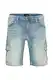 Blend 20715424 Herren Jeans Shorts Kurze Denim Shorts Cargoshorts mit Stretch Blizzard Regular Fit, Größe:M, Farbe:Denim Middle Blue (200291)