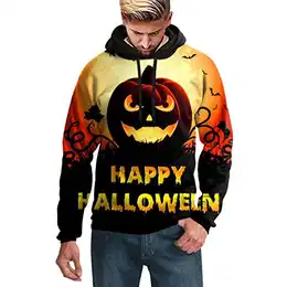 Mann-Sweatshirt, das Langarm-Halloween-Pullover-Oberteil näht Herren Strickjacke