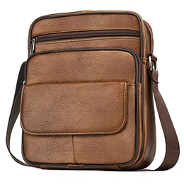 Umhängetaschen Herren Klein Männerhandtasche Herrentasche Schultertasche Herren Leder Vintage Zum Umhängen Handgelenktasche Messenger Bag Tasche Geschenk für Arbeit Reise Alltagsleben