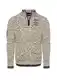 Carisma Strickpullover für Herren ? Herren Troyer mit Stickerei ? Angenehmer Regular Fit Pullover für Büro und Freizeit 7804 BEIGE M