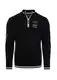 Carisma Strickpullover für Herren ? Herren Troyer mit Stickerei ? Angenehmer Regular Fit Pullover für Büro und Freizeit 7804 Black M