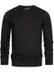 Indicode Herren Gamal Strickpullover aus 80% Baumwolle   Pullover O-Neck Pulli Männer Black M