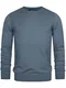 Indicode Herren Gamal Strickpullover aus 80% Baumwolle   Pullover O-Neck Pulli Männer China Blue Mix M