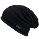 WEROR Herren & Damen Beanie Strickmütze Longbeanie Mütze WEROR-391.1 (Schwarz, Einheitsgröße)