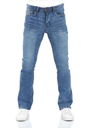 riverso Herren Jeans Hose RIVFalko Bootcut Jeanshose Basic Denim Stretch Blau