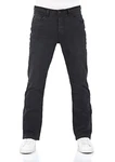 riverso Herren Jeans Hose RIVFalko Bootcut Jeanshose Basic Denim Stretch Schwarz (B122)