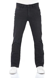 riverso Herren Jeans Hose RIVFalko Bootcut Jeanshose Basic Denim Stretch Schwarz (B122)