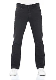 Herren Jeans Hose RIVFalko Bootcut Jeanshose Basic Baumwolle Denim Stretch Schwarz w32, Farbe:Black Denim (B122), Größe:32W / 32L