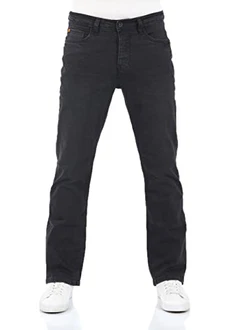 riverso Herren Jeans Hose RIVFalko Bootcut Jeanshose Basic Denim Stretch Schwarz (B122)