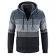 Briskorry Herren Jacke übergangsjacke,Winter Wasserdicht Warme Daunenjacken Leicht Gefüttert Steppjacke Atmungsaktiv Wintermantel mit Stehkragen Zip Outdoor Winterjacke (a-Blue, XXL)