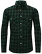 PADOLA Hemd Herren Kariertes Hemd Langarm Flanellhemd Button Down Holzfällerhemd Karohemd Oktoberfest Plaid Shirt Winterhemd Trachtenhemd Arbeitshemd Freizeithemden für Herren (Armeegrün, M)