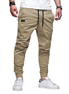 JMIERR Herren Chino Cargo Hose Jogginghose Khaki JMIERR Herren Chino Cargo Hose Jogginghose Khaki