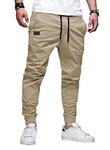JMIERR Herren Chino Cargo Hose Jogginghose Khaki