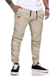 JMIERR Herren Chino Cargo Hose Jogginghose Khaki