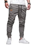 JMIERR Herren Chino Cargo Hose Jogginghose Grau