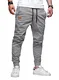 JMIERR Herren Hose Chino Cargo Hose Jogginghose Herren Baumwolle Sporthose Casual Freizeithose Elastische Taille mit Kordelzug Sweatpants Herren mit Taschen, Grau-M