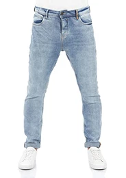 Herren Jeans Hose RIVToni Tapered Fit Jeanshose Baumwolle Denim Stretch Blau w29 w30 w31 w32 w33 w34 w36 w38, Farbe:Light Blue Denim (L148), Größe:32W / 32L