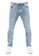 riverso Herren Jeans Hose RIVToni Tapered Fit Jeanshose Baumwolle Denim Stretch Blau w29 w30 w31 w32 w33 w34 w36 w38, Farbe:Light Blue Denim (L148), Größe:32W / 32L