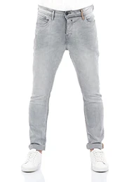 Herren Jeans Hose RIVToni Tapered Fit Jeanshose Baumwolle Denim Stretch Grau w29 w30 w31 w32 w33 w34 w36 w38, Farbe:Grey Denim (G113), Größe:32W / 32L