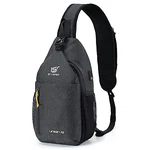 SKYSPER Brusttasche Herren Klein Sling Umhängetasche Outdoor Reise Schwarz