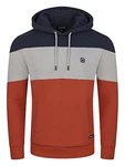 riverso Herren Kapuzenpullover RIVRemo RIVJamie Hoodie Sweatshirt Navy-Dawn Grey-Rusty Ochre Red