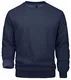 MAGCOMSEN Herren Sweatshirt Crewneck Arbeitspullover Basic Einfarbig Fleeceshirts Herren Lässig Sport Pulli Baumwolle Warme Trainingsshirt Wandern Trekking Shirt mit Rundhalsausschnitt Dunkelblau M