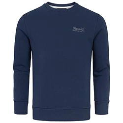 REPUBLIX Herren Basic College Sweatshirt Pullover Sweatjacke Hoodie R-0060 Navyblau (R-0060)