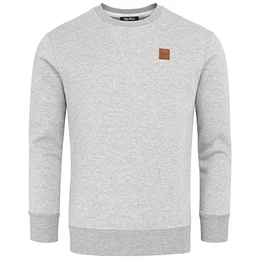 Herren Basic College Sweatshirt Pullover Sweatjacke Hoodie R0456 Hellgrau M