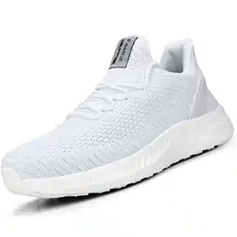 Turnschuhe Damen Herren Laufschuhe Sportschuhe Sneaker rutschfeste Gummisohlen Leichte und Atmungsaktiv für Gehen Laufen Joggen Sports Weiß 41