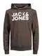 JACK & JONES Herren JJECORP Logo Sweat Hood, Mulch/Large Print/W White, M