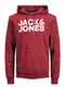 JACK & JONES Herren JJECORP Logo Sweat Hood, Rio Red/Large Print/W White, M