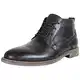 ANUFER Herren Jahrgang Echtleder Stiefeletten Schnüren Motorrad Chukka Stiefel Schwarz SN01801D EU41