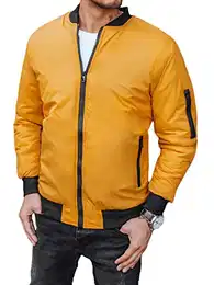 - Bomberjacke für Herren Leichte Übergangsjacke Unifarbe Größe M Camel Jacke für Frühling