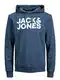 JACK & JONES Herren JJECORP Logo Sweat Hood, Insignia Blue/Large Print/W W, M