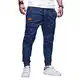 AlvaQ Chino Hose Herren Freizeithose Baumwolle Cargohose Herren Hose Jogginghose mit Kordelzug Casual Hose Sweatpants Herren mit Taschen Blau M