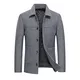 YOUTHUP Mantel Herren Wollmantel Winter Wolle Kurzmantel Regular Fit Kurz Herrenmantel für Business Freizeit, Grau 3008, M