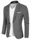 PJ PAUL JONES Herren Sakko Sportlich Regular Fit Freizeit Blazer für Business Hochzeit (Grauschwarz, M)